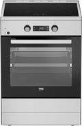 Beko Standherd mit Induktionsfeld, 72L Ofen, 8 Funktionen, Dampffunktion, Teleskopauszug